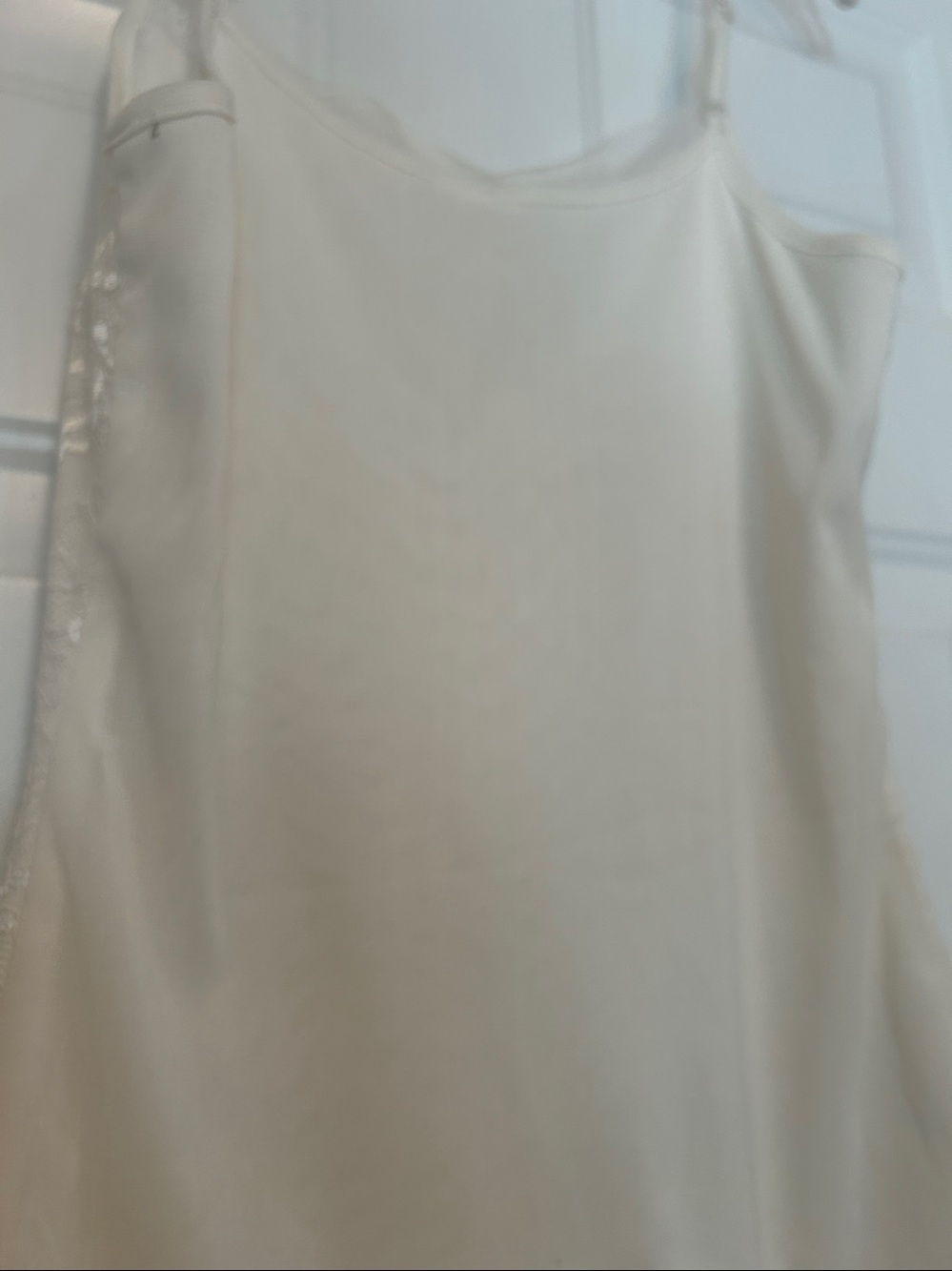 YA LA Embellished Tank Top L Ivory Y2K Sequin Chevron Cami Glam Fitted Vintage - Picture 8 of 12